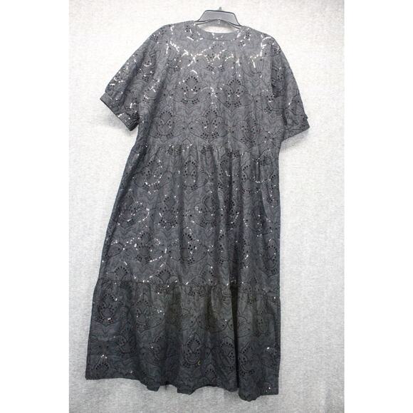 Chico’s 2.5 Sequin Eyelets Tiered Dress US 14 Party Dress Cocktail - Picture 5 of 8